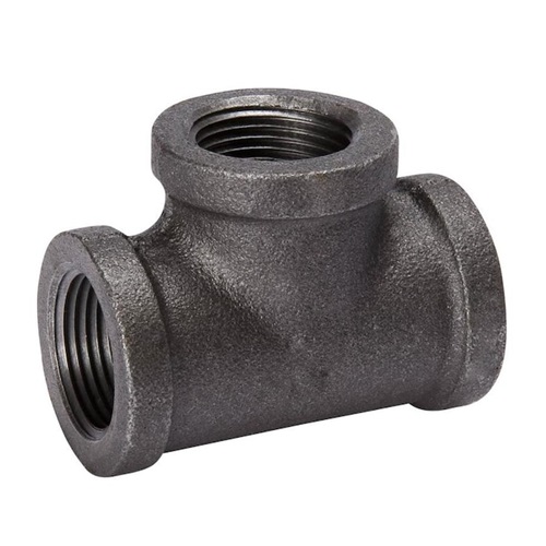    DN8 (1/4" NB) BSP BLACK MALLEABLE IRON EQUAL TEE