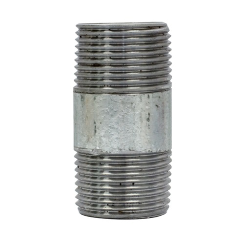   DN15 (1/2" NB) BSP GALVANISED HEAVY W/S BARREL NIPPLE  (50mm LONG)