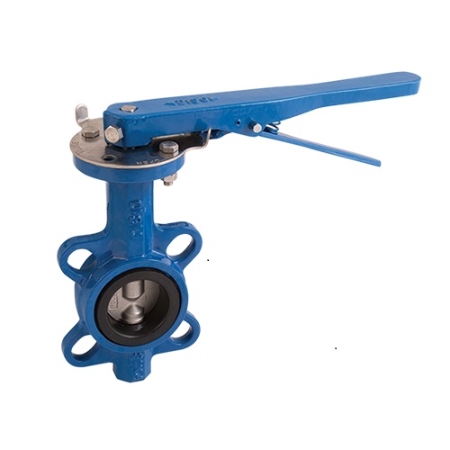  DN100 (4" NB) PN16 WAFER PATTERN LEVER OP. BUTTERFLY VALVE (EPDM/SS) DUCTILE IRON