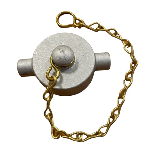   DN80 (3" NB) BSP ALUMINIUM CAMLOCK BLANKING CAP WITH LUGS & CHAIN