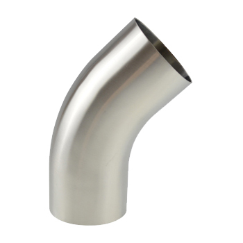 1" OD HYGIENIC BEND 45° (R=1.5D) POLISHED 1.5mm THK SS 316