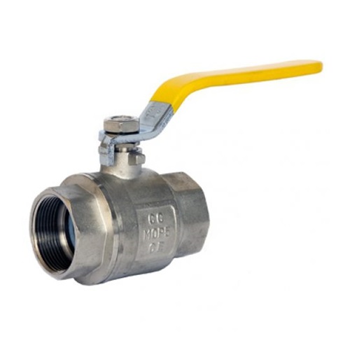   DN15 (1/2" NB) BSP 2PC (FXF) BRASS BALL VALVE YELLOW LEVER