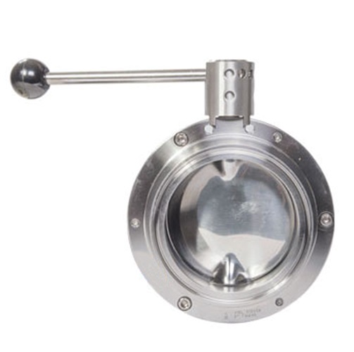 1.1/2" OD PLAIN WELD END HYGIENIC BUTTERFLY VALVE SS 316