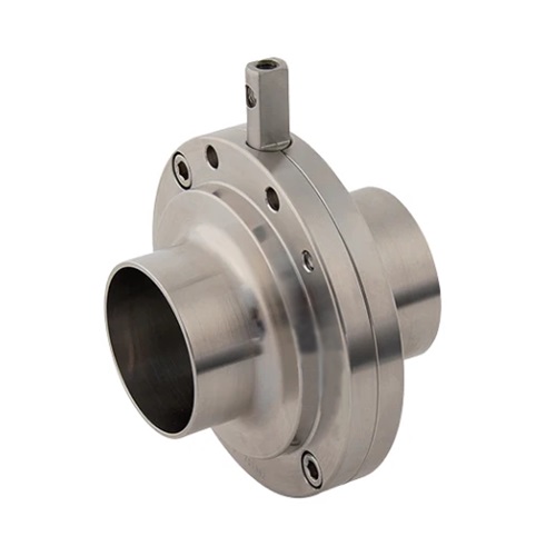 2.1/2" OD PLAIN WELD END HYGIENIC BUTTERFLY VALVE (NO LEVER)