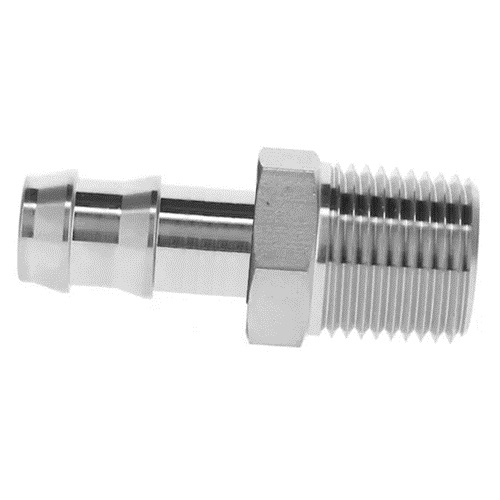 1/2" OD PUSH ON TUBE BARB X 1/2" NPT MALE ADAPTOR SS 316