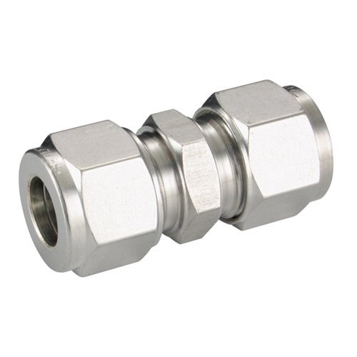   13.7mm OD (1/4" NB) OD COMPRESSION EQUAL COUPLING T.F. SS 316