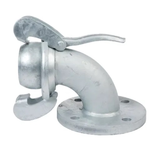 [LL-100-MAL-100-P16-90]  DN100 (4" NB) MALE ELBOW 90° X DN100 (4" NB) PN16 FLANGE GALV. LEVERLOCK (WITH LEVER)