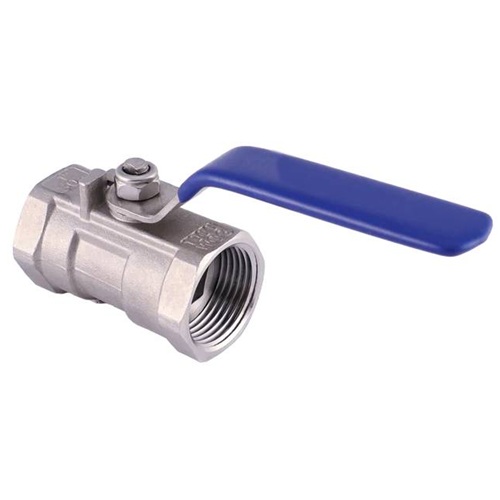 [SS-VAL-BAL-BSPP-10-1PC]   DN10 (3/8" NB) BSPP (FXF) 1PC RB BALL VALVE LEVER OP. SS 316